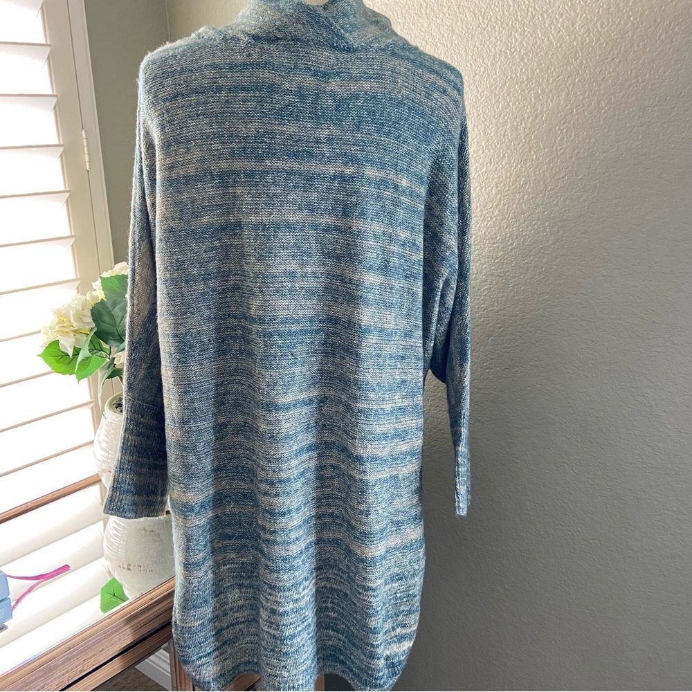 COPY - Anthropologie Field Flower Blue Cowl Neck Tunic Medium - Picture 9 of 10